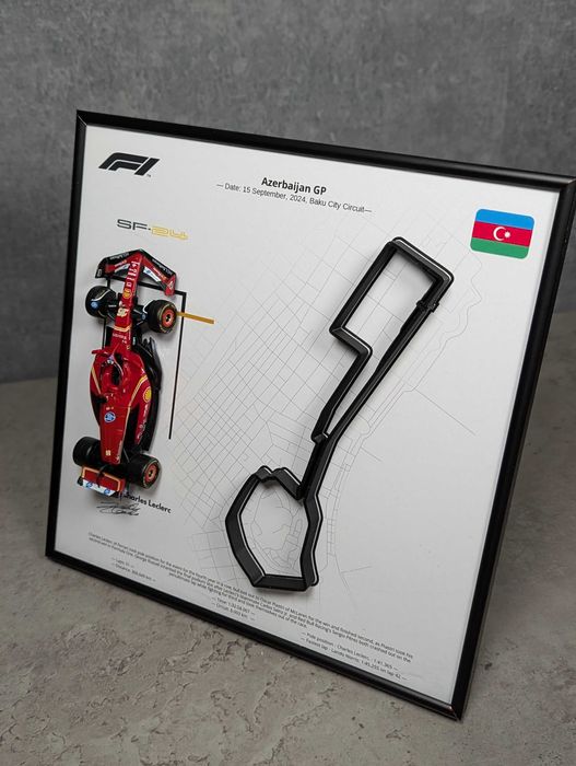 Bburago з Рамкою F1 Ferrari / Azerbaijan GP #16 Charles Leclerc SF-24