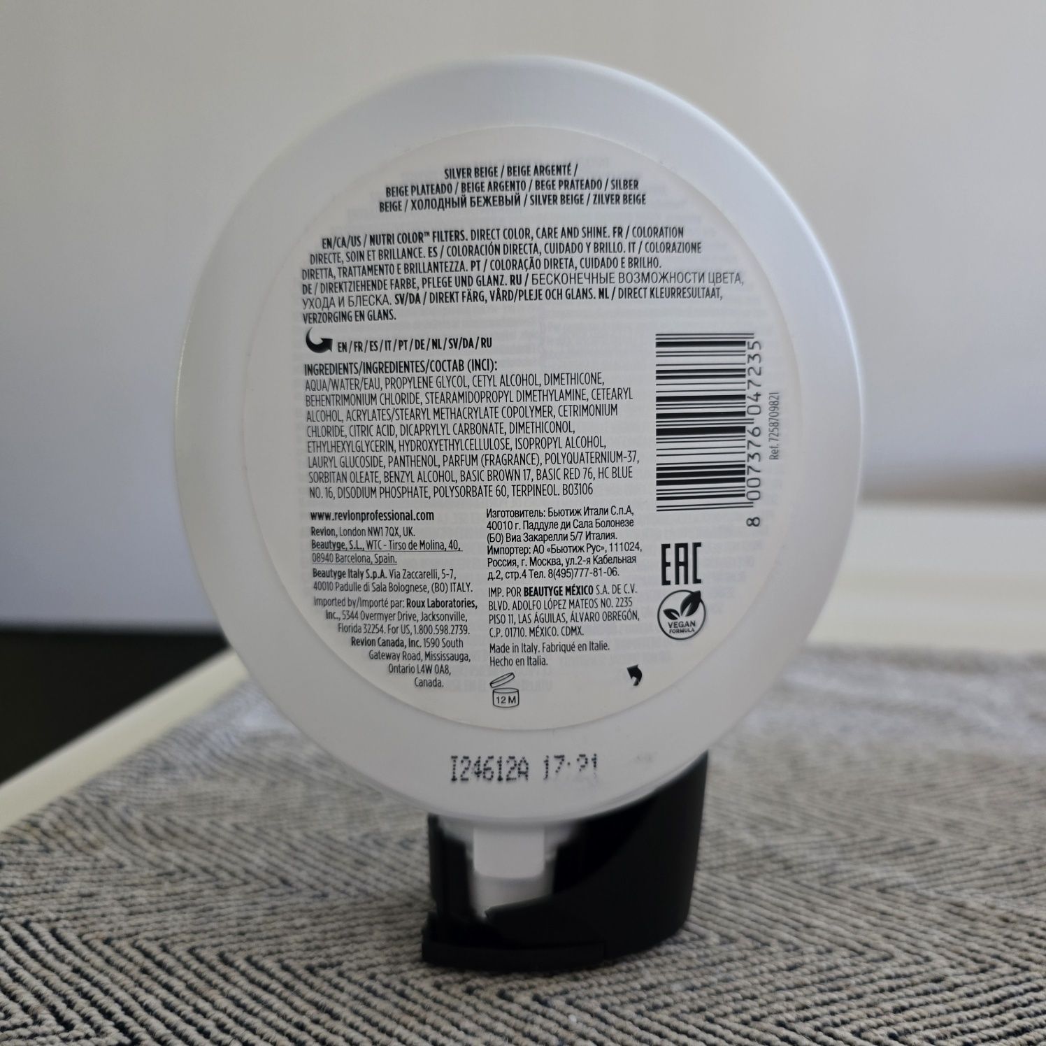 Revlon Nutri Color Maska Koloryzująca 240ml - 821 Silver Beige