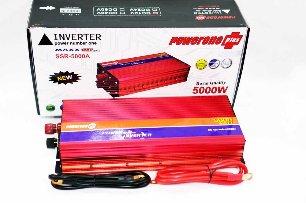 Инвертор,Інвертор PowerOne 12-220В 5000W перетворювач напруги для дому