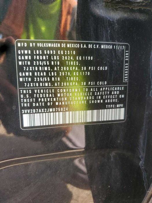 2018 Volkswagen TIGUAN SE