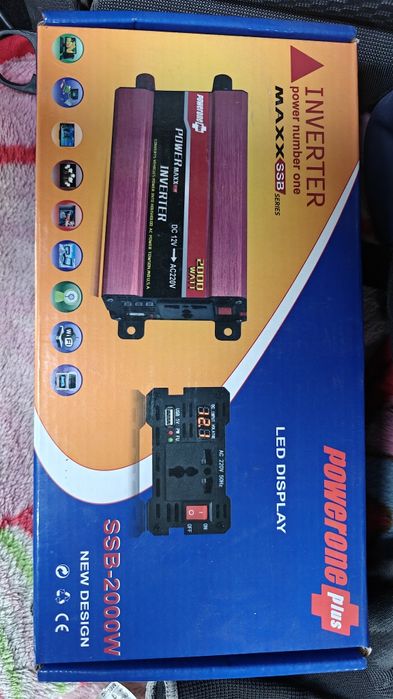 Автоперетворювач (інвертор) 12v-220v 12в-220в 2000W