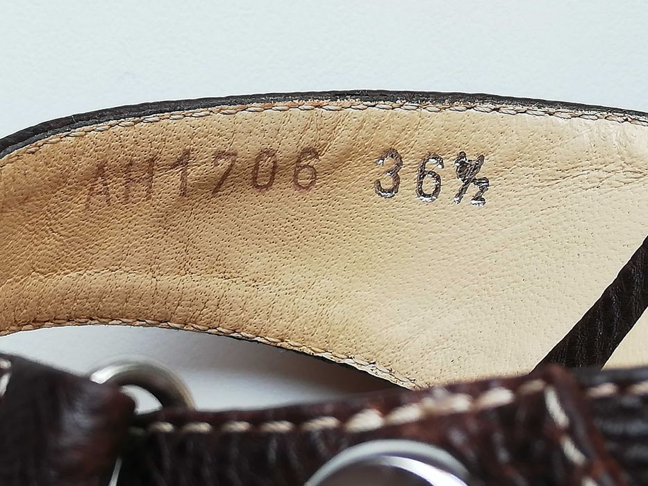 klapki damskie na koturnach na platformie 36,5 sandały 100% skóra brąz