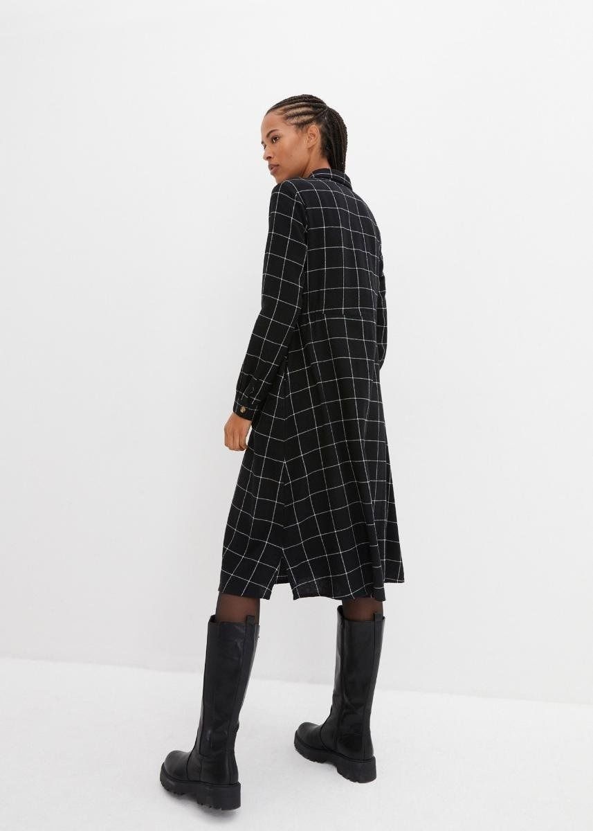 B.P.C sukienka flanelowa koszulowa w kratę midi r.56