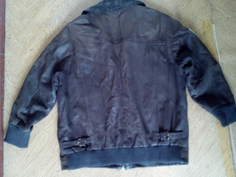 Куртка байкерская кожаная, утепленная, с Германии.(р. 50/2 - XXL ).