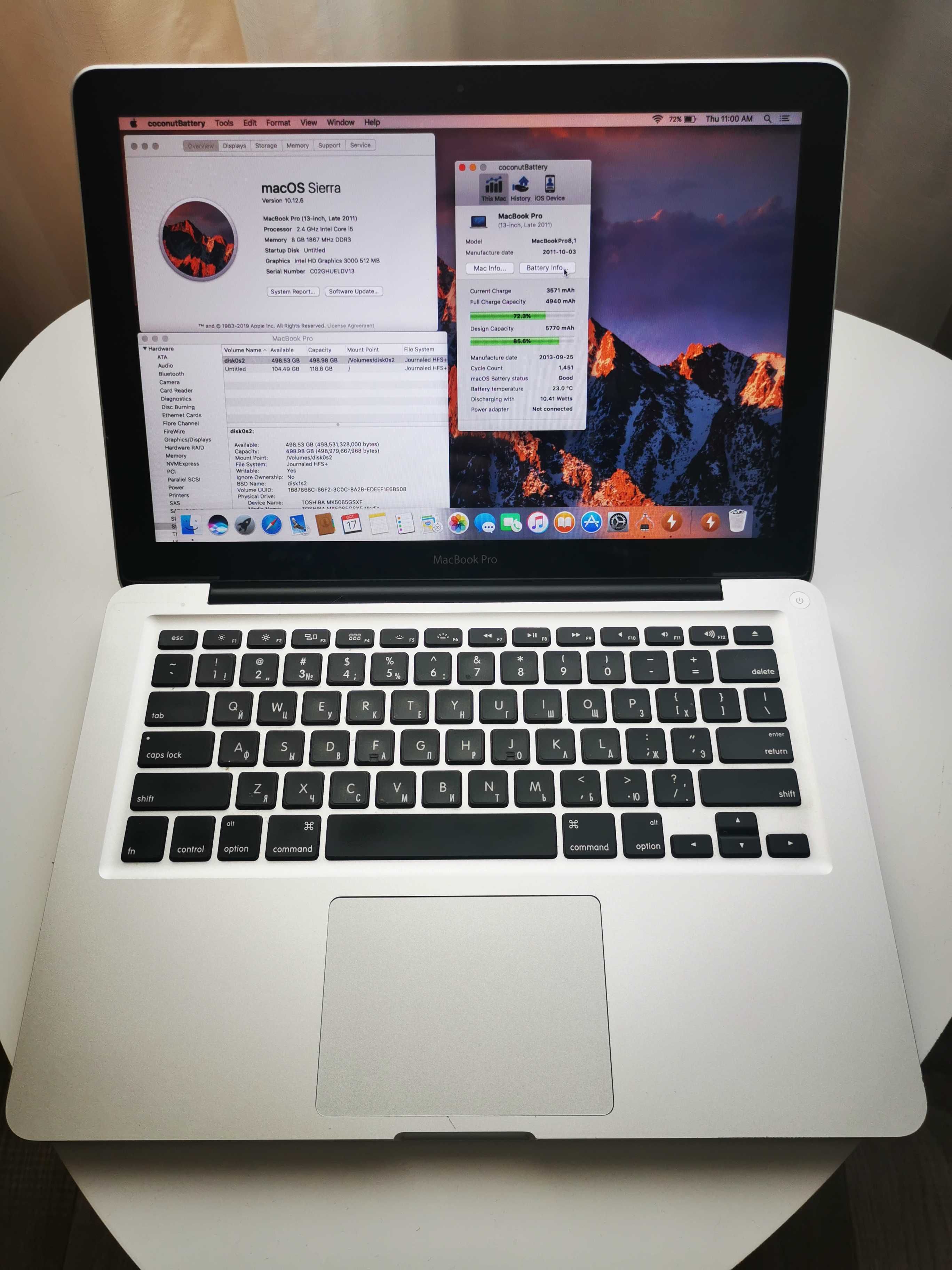 MacBook Pro 13-inch A1278 2011 Late