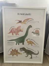 Obraz dinozaury do pokoju dzieciecego Ikea 50x70cm