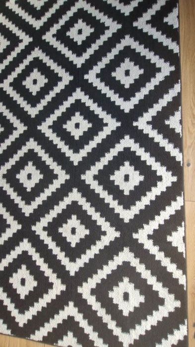 Dywan czarnobiały pepitka 160x220 maroco