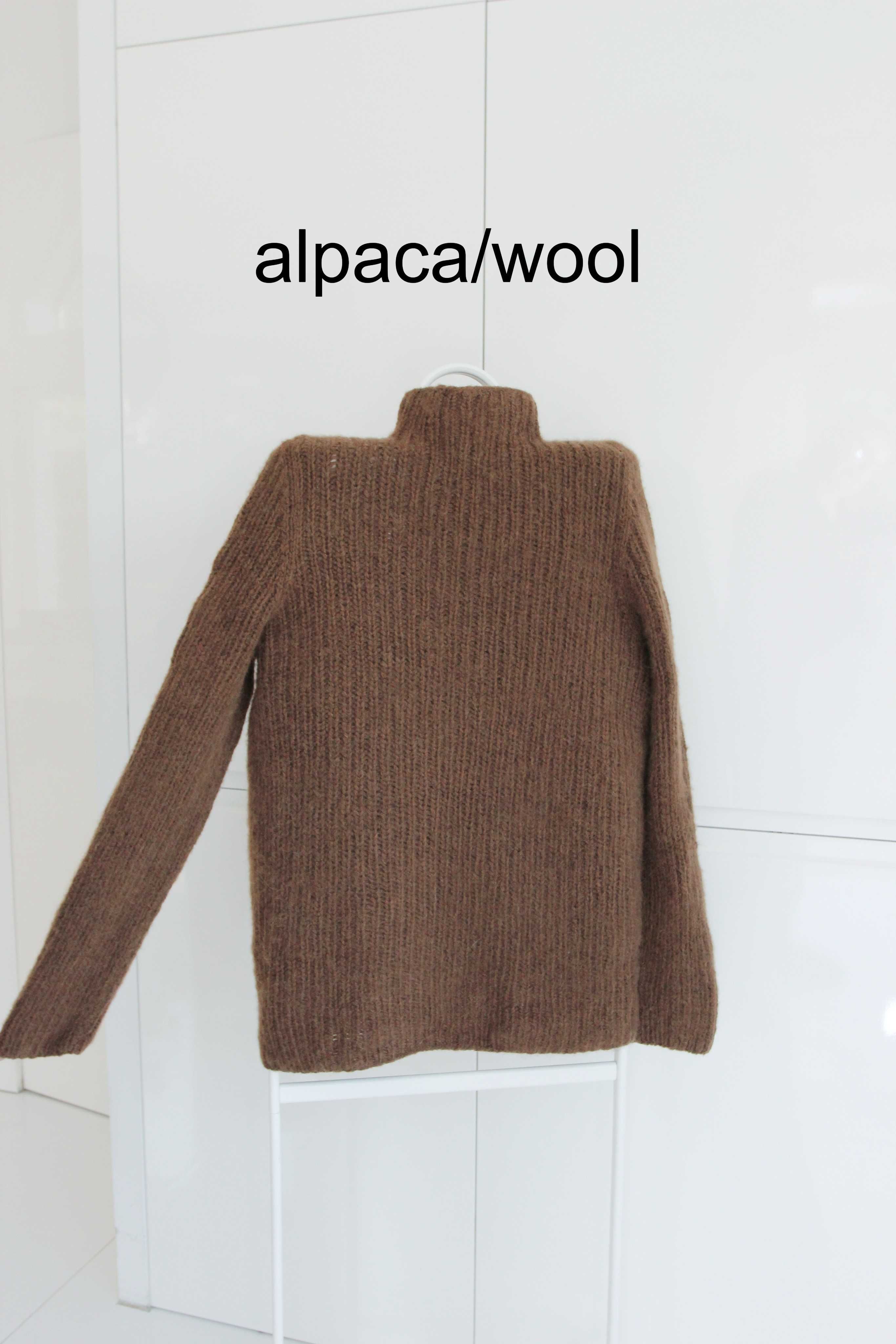Alpaca , wełna, Hand made bez wad L/XL