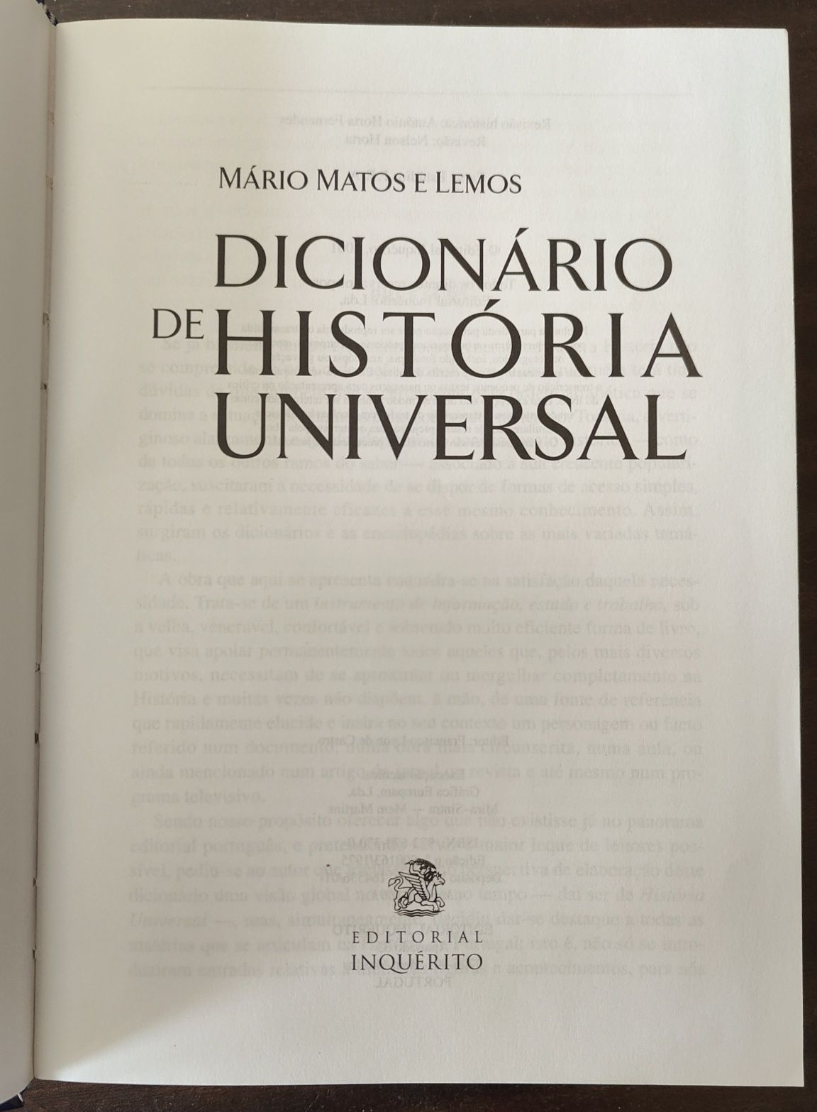 Dicionário de história Universal