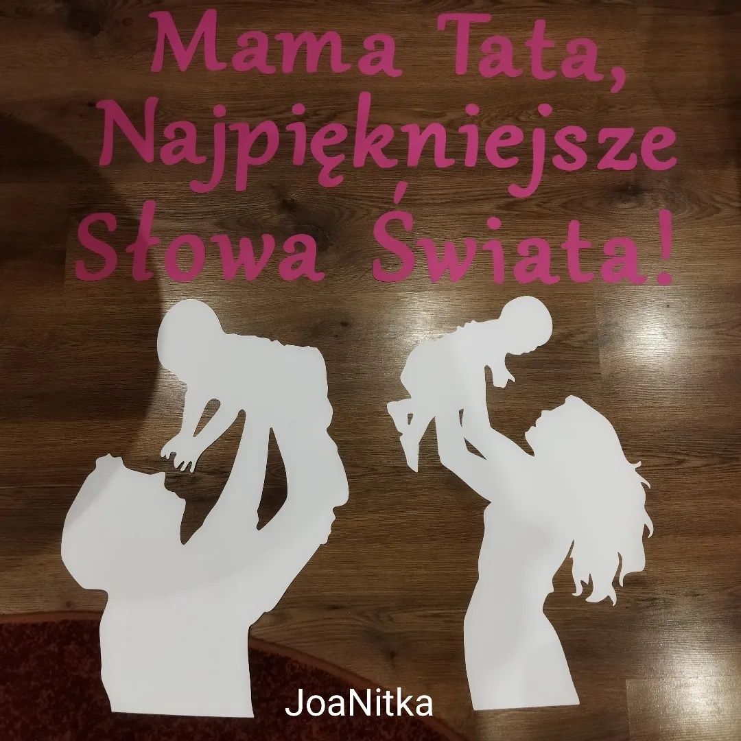Dekoracja na dzień mamy i taty Mama, Tata najpiękniejsze słowa świata