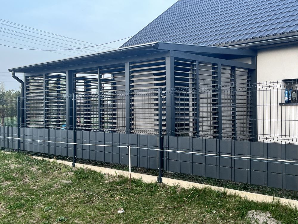 Pergola zadaszenie tarasu shuttersy ruchome deseczki