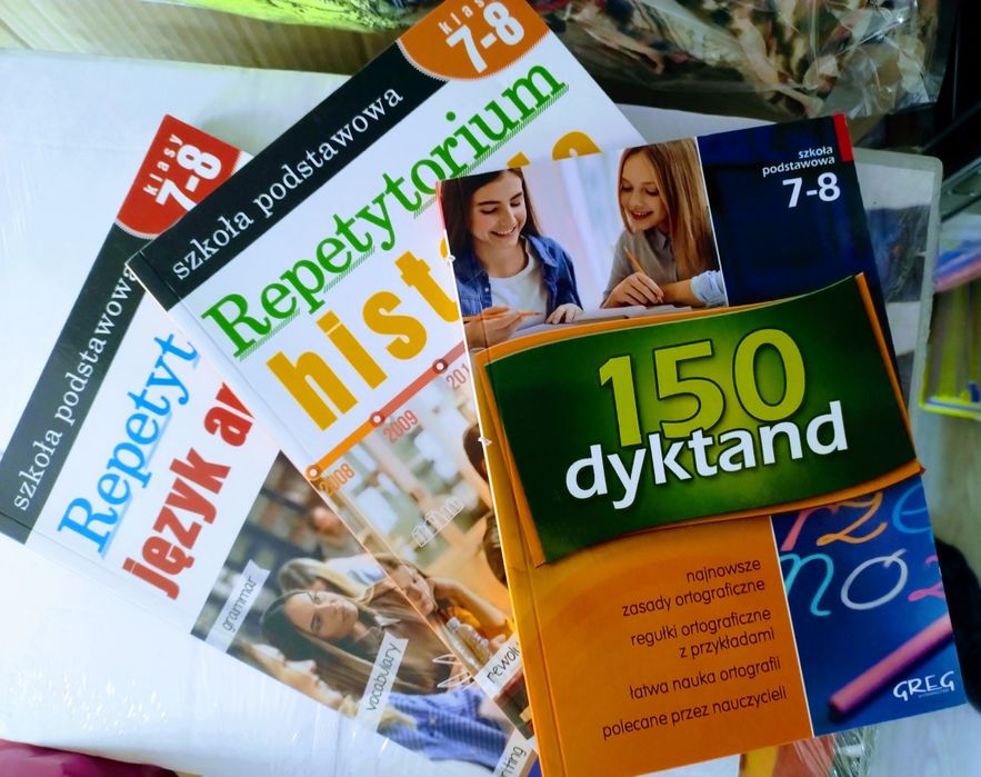 Książki repetytorium do szkoły podstawowej historia angielski dyktanda