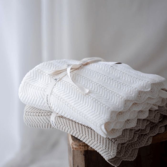 Bambusowy kocyk feather cream - My Memi
