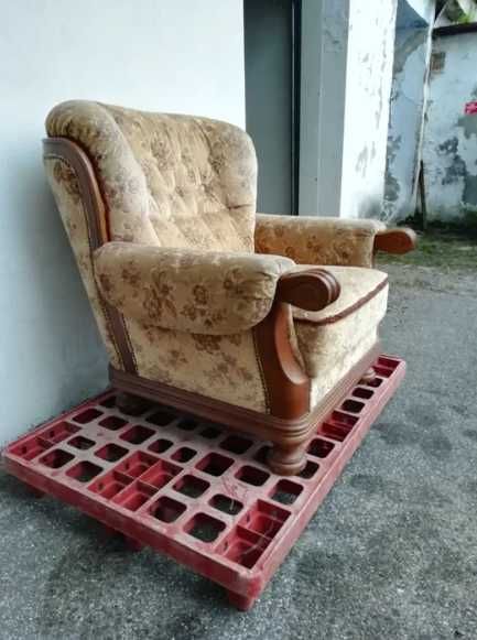 Wypoczynek Zestaw Wypoczynkowy Dąb 3+2+1 Kanapa Sofa Fotel