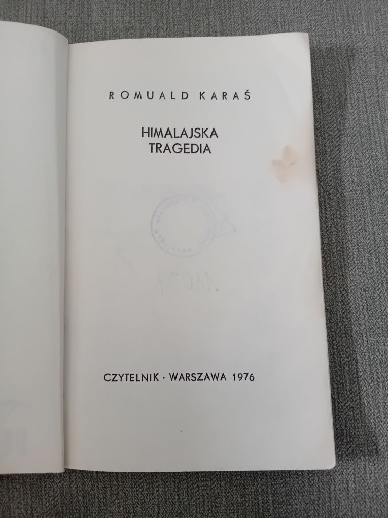 Romuald Karaś Himalajska Tragedia