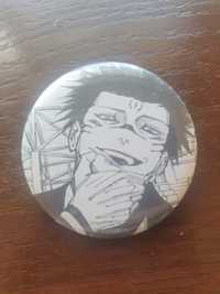 Sukuna jujutsu kaisen przypinka 44mm button pin