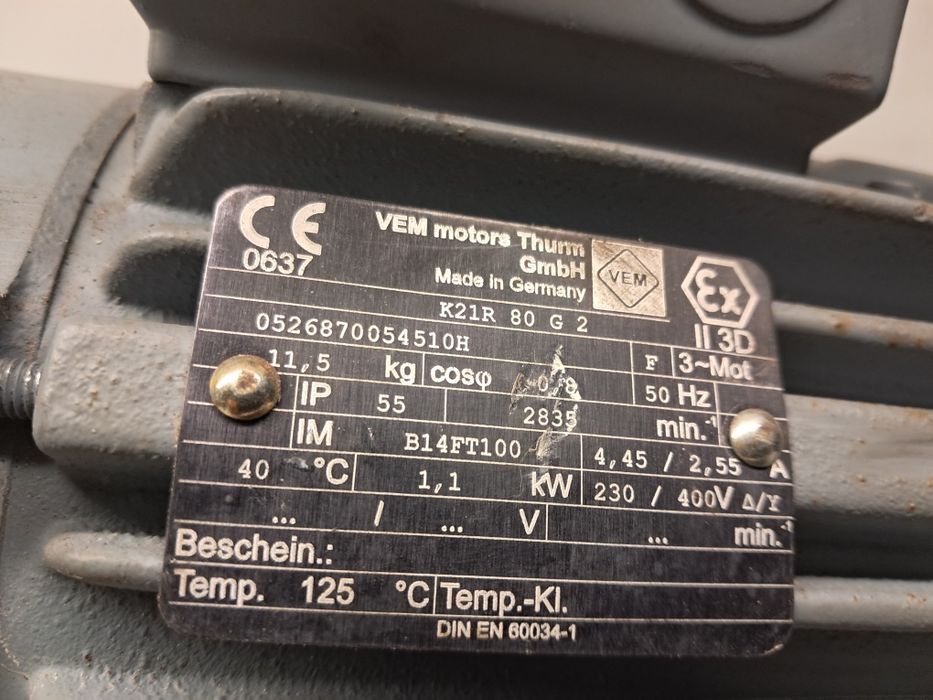 Okazja motoreduktor 1,1kw 140obr