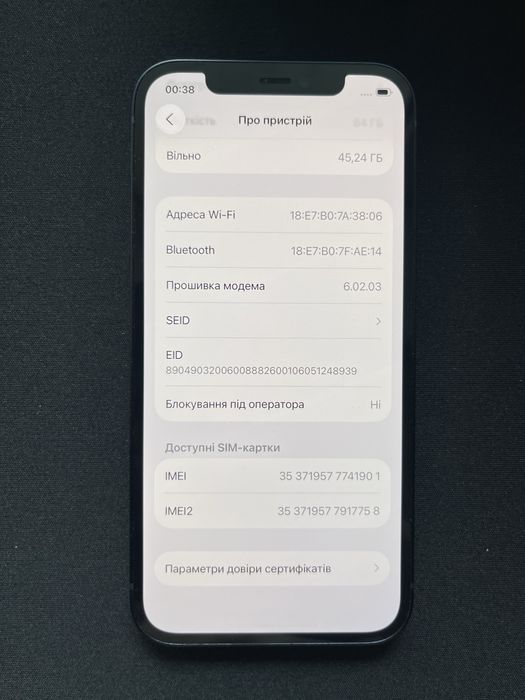 Iphone 12 64gb neverlock