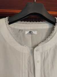 Bluzka body 50 NOWE cudowne Bonprix białe koronka bawełna koszula