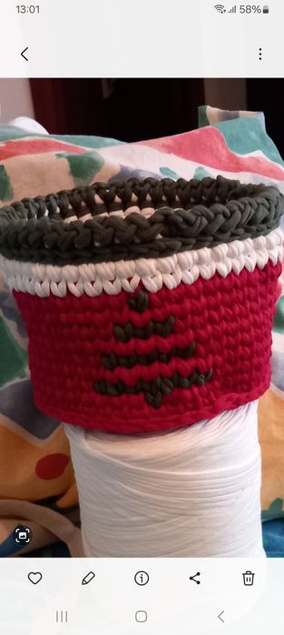 Cestos trapilho  com tampa para castanhas