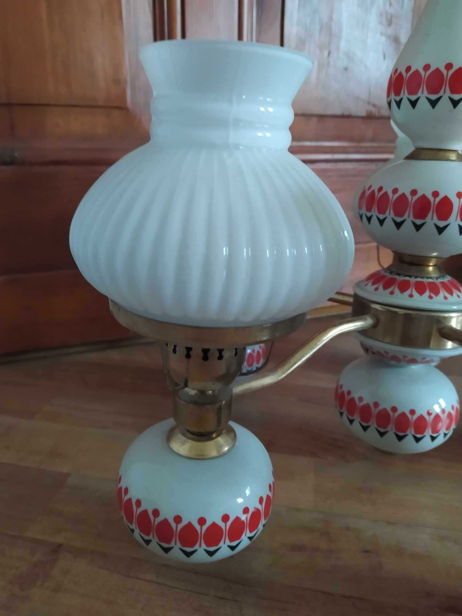 Żyrandol ceramiczny PRL