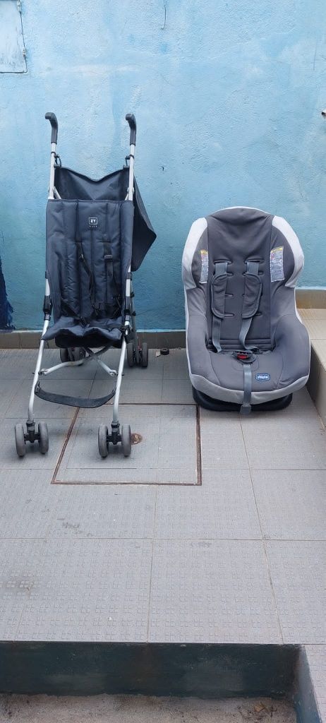 Vendo cadeira de carro e carrinho