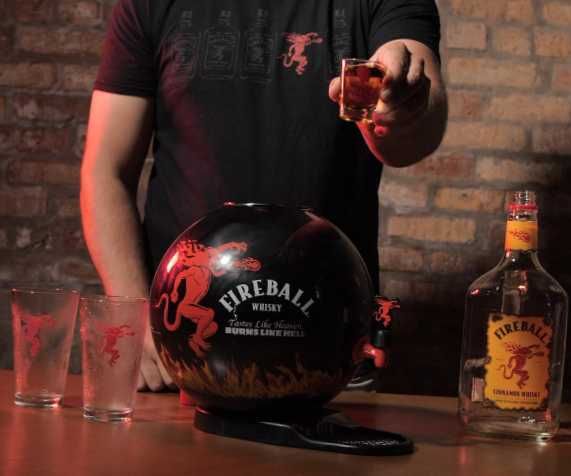 Kit Reclame Led Fire Ball + Disp. de Bebida