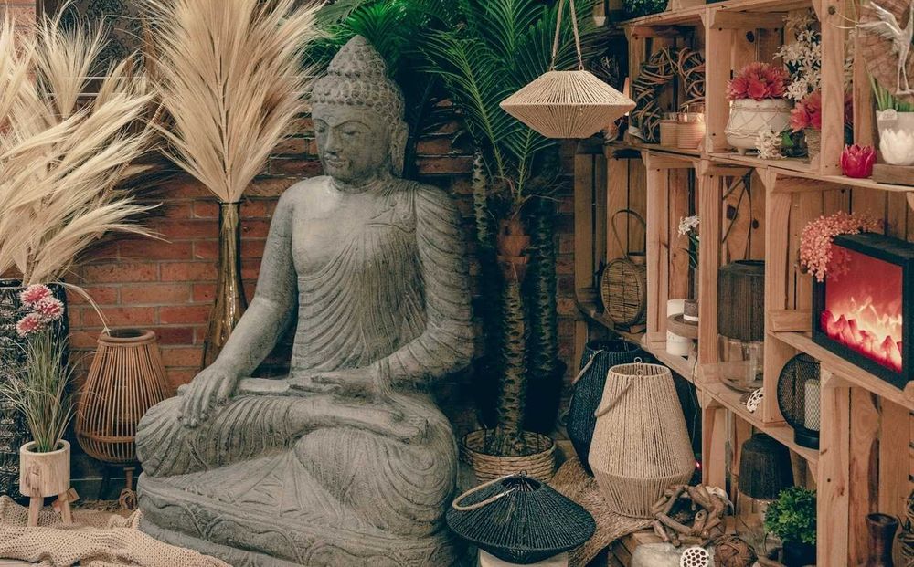Budda XXL Polyresing medytujący 160x98x70 cm  - Duża ozdoba