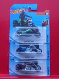 Conj 3 hot wheels blastuos moto