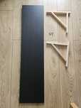 Półka naścienna ze wspornikami Ikea 119x28 cm