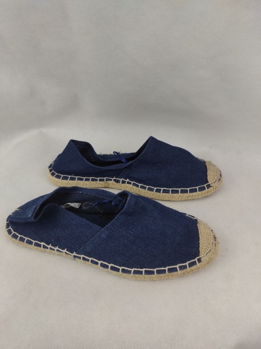 NOWE Damskie niebieskie sandały espadryle rozmiar 38