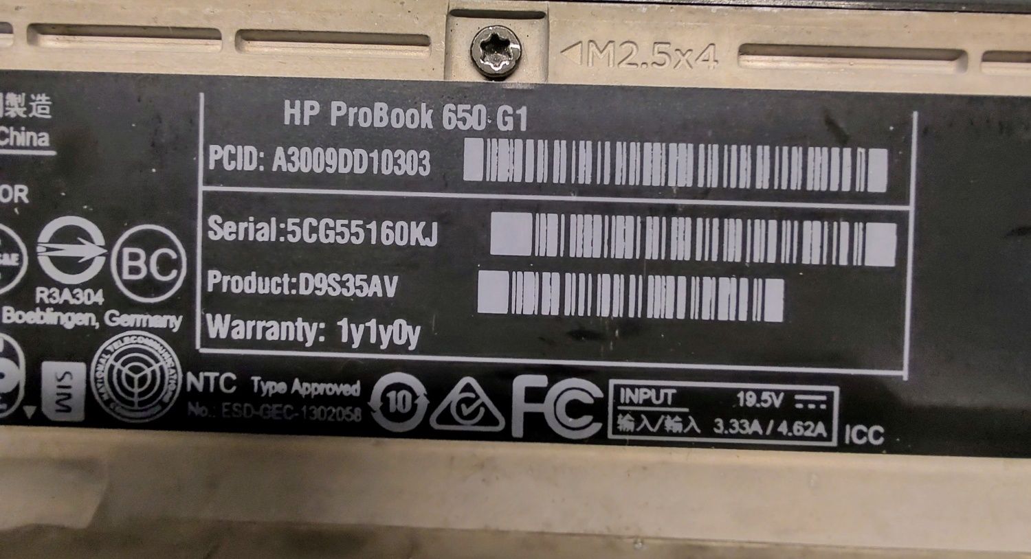 HP 650 G1. I5 4310M. 8gb RAM DDR3 .SSD 120 gb .