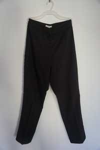 Czarne eleganckie spodnie w kant z wysokim stanem H&M 34 XS cygaretki