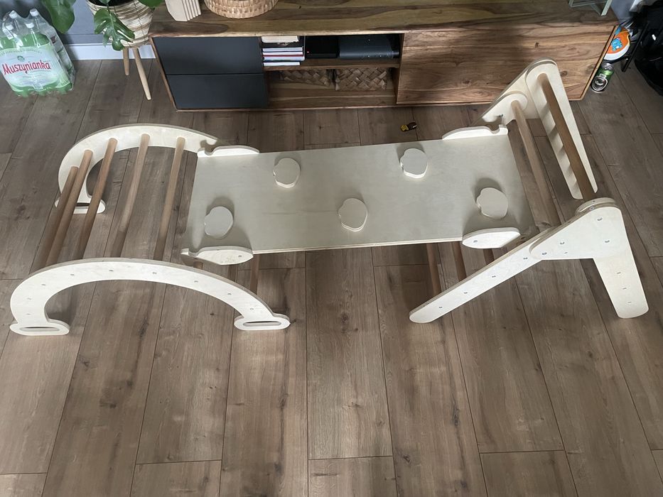 Zestaw wspinaczkowy dla dzieci 3w1  drewniany