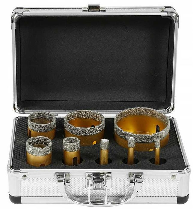 ZESTAW OTWORNIC diamentowych M14, 6-68mm Szlifierka VERKE