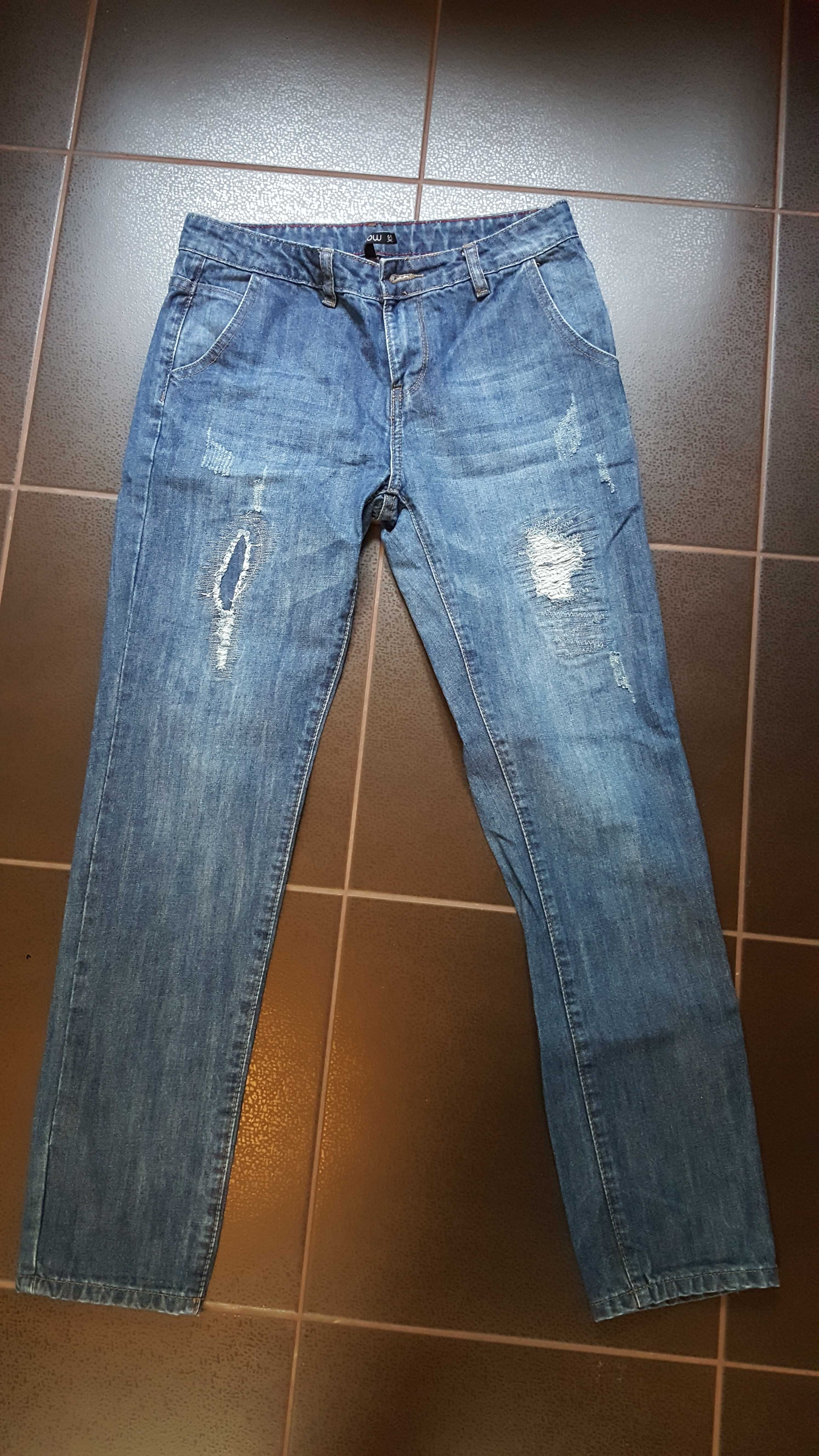Jeansy ciemne roz XS