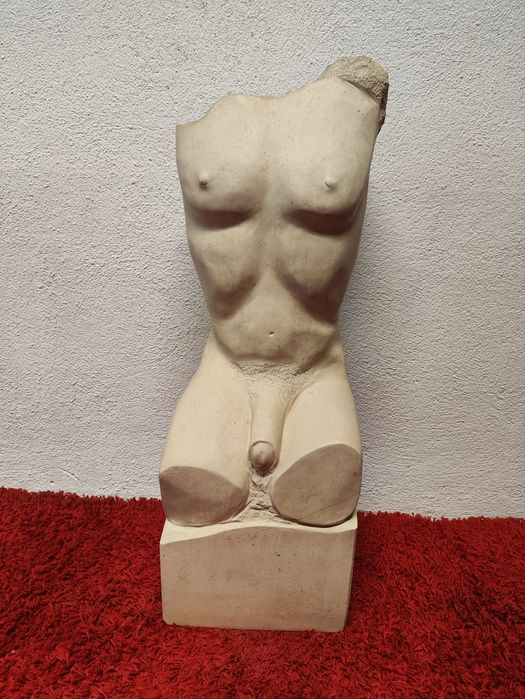 Escultura Torso Masculino em pedra