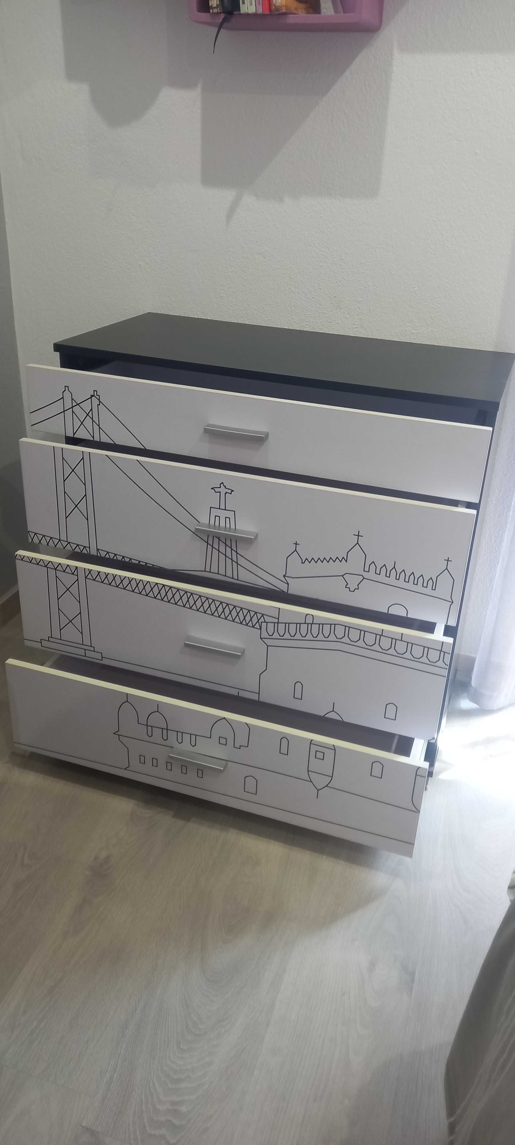 Comoda quarto, com 4 gavetas