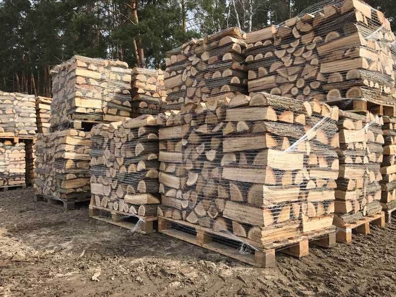 Drewno kominkowe do pieca opałowe drzewo brzoza dąb buk mix liściaste