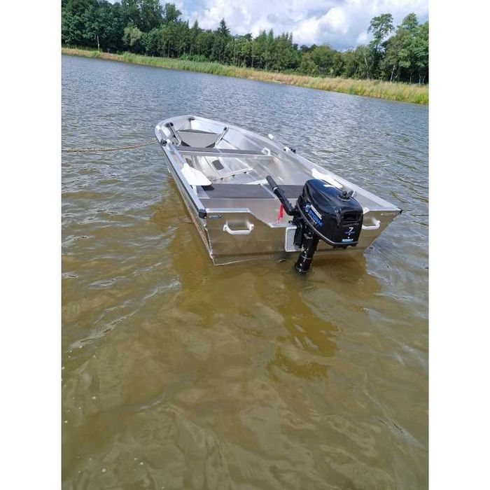 Łódź aluminiowa KORMORAN NOWA wiosłowa motorowa wędkarska OSP