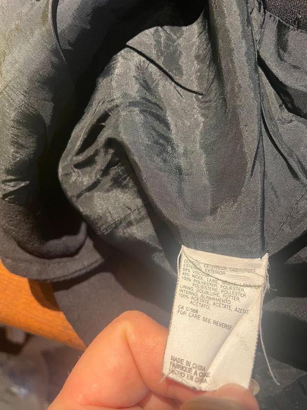 Marynarka mexx żakiet czarna w panterkę wełna MEXX krótka Vintage m L