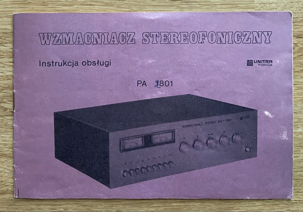 Instrukcja obsługi wzmacniacza PA 1801
