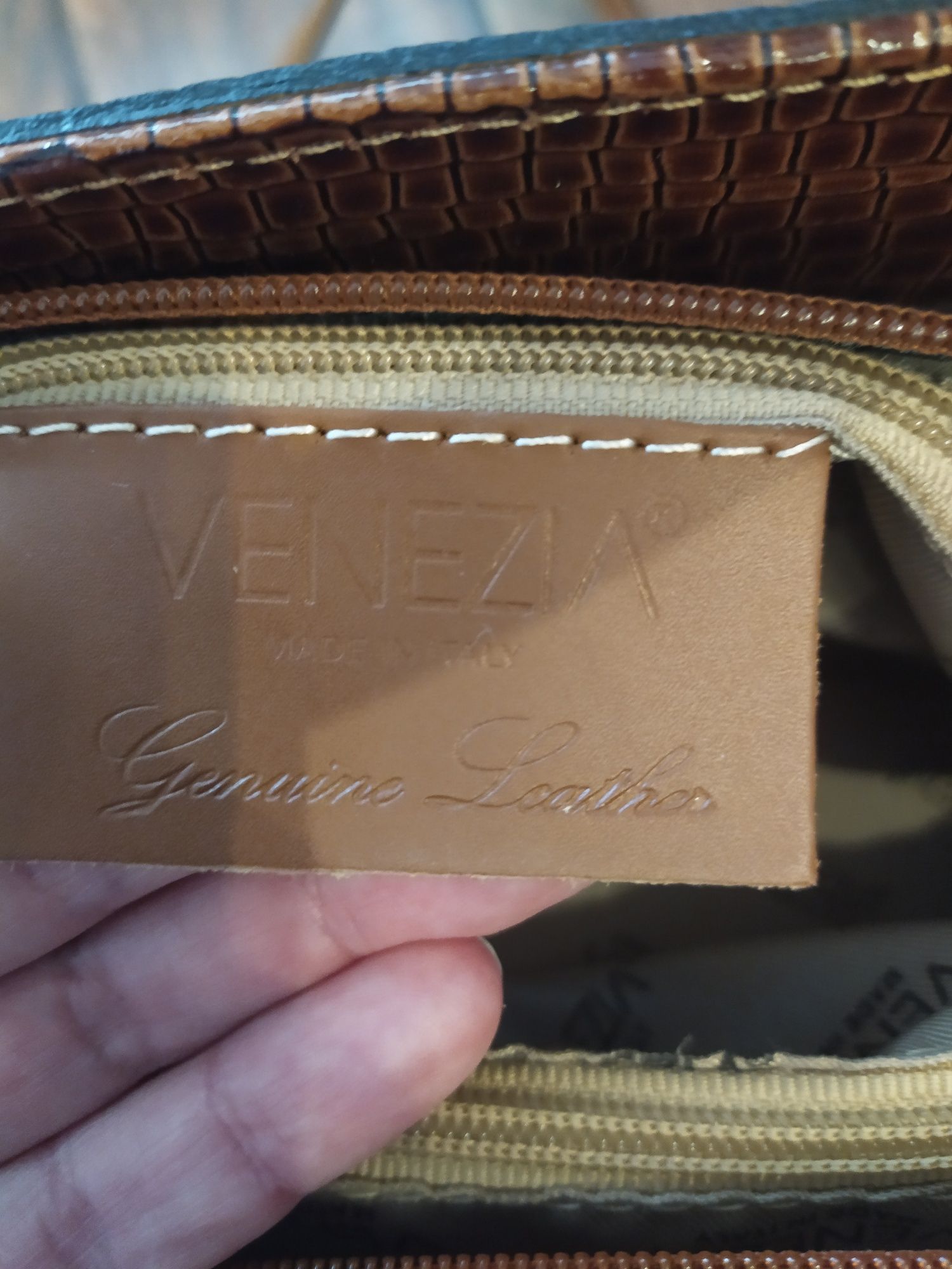 Venezia 100% oryginalna elegancka torba z Włoch skóra naturalna