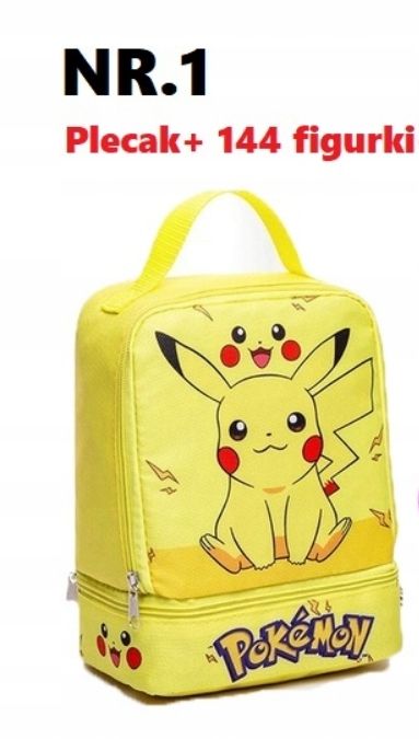 Zestaw 144 Szt Figurek Pokemon + Duża Torba Z Pikachu Prezent Dla Dzie