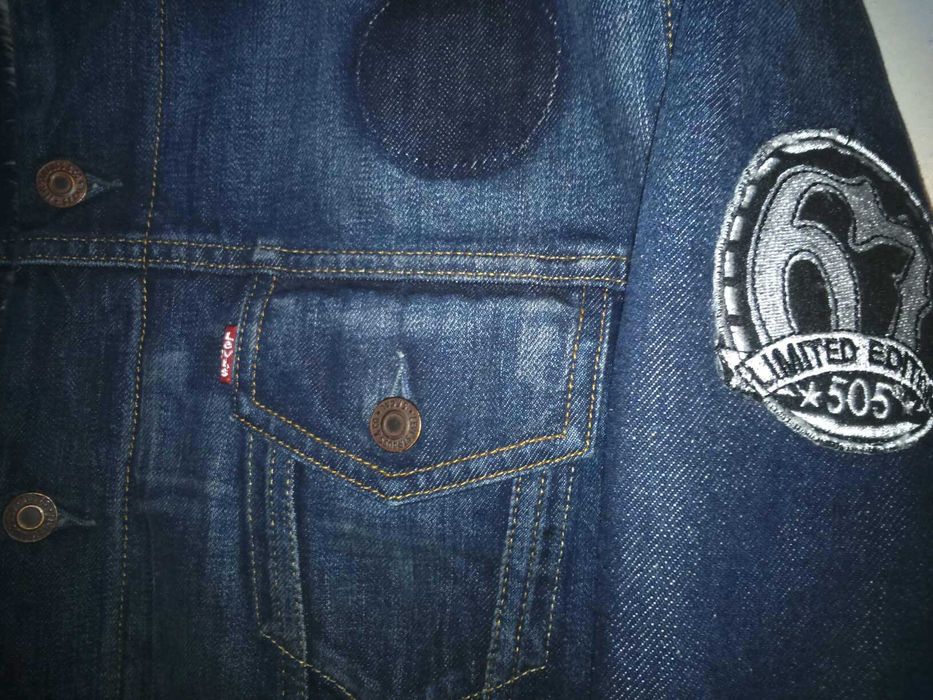 Куртка мужская котоновая Levi's, меховая подстежка, с fashion показа