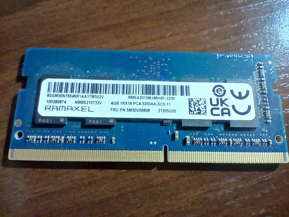 RAMAXEL DDR4 4GB 3200MHz 1Rx16 PC4-3200AA-SC0-11