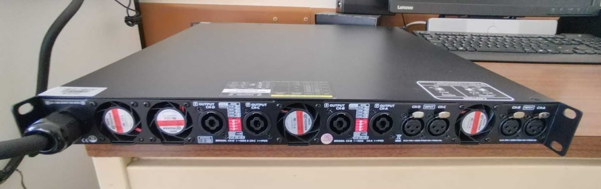 Amplificador profissional 4 canais 1 unidade rack