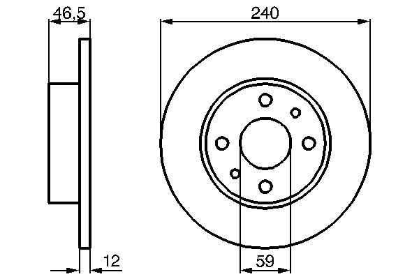 Fiat Siena,Uno 1.7D-1.9TD 86- Tarcze hamulcowe przód+klocki kpl.>