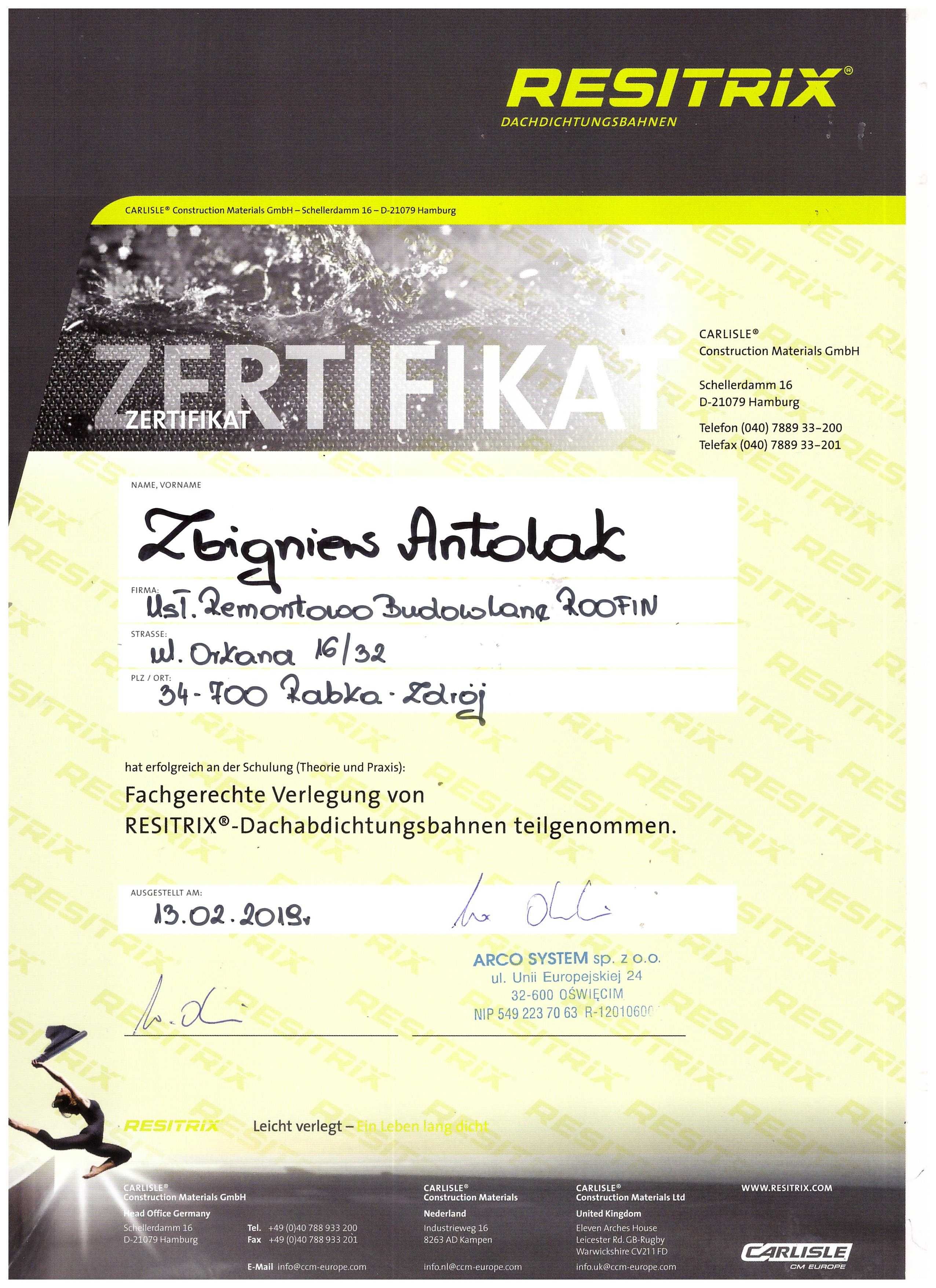 Hydroizolacja taras /balkon / dach płaski    EPDM