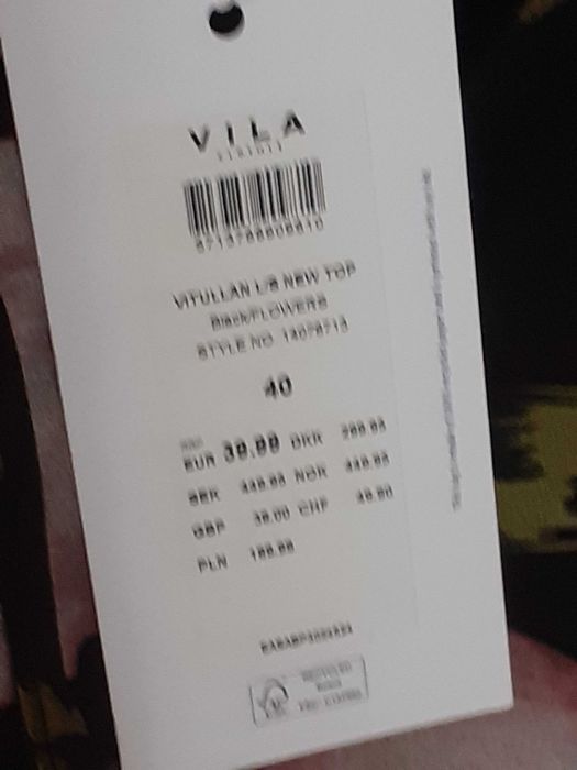 Bluzka z baskinką w kwiaty M ViLA